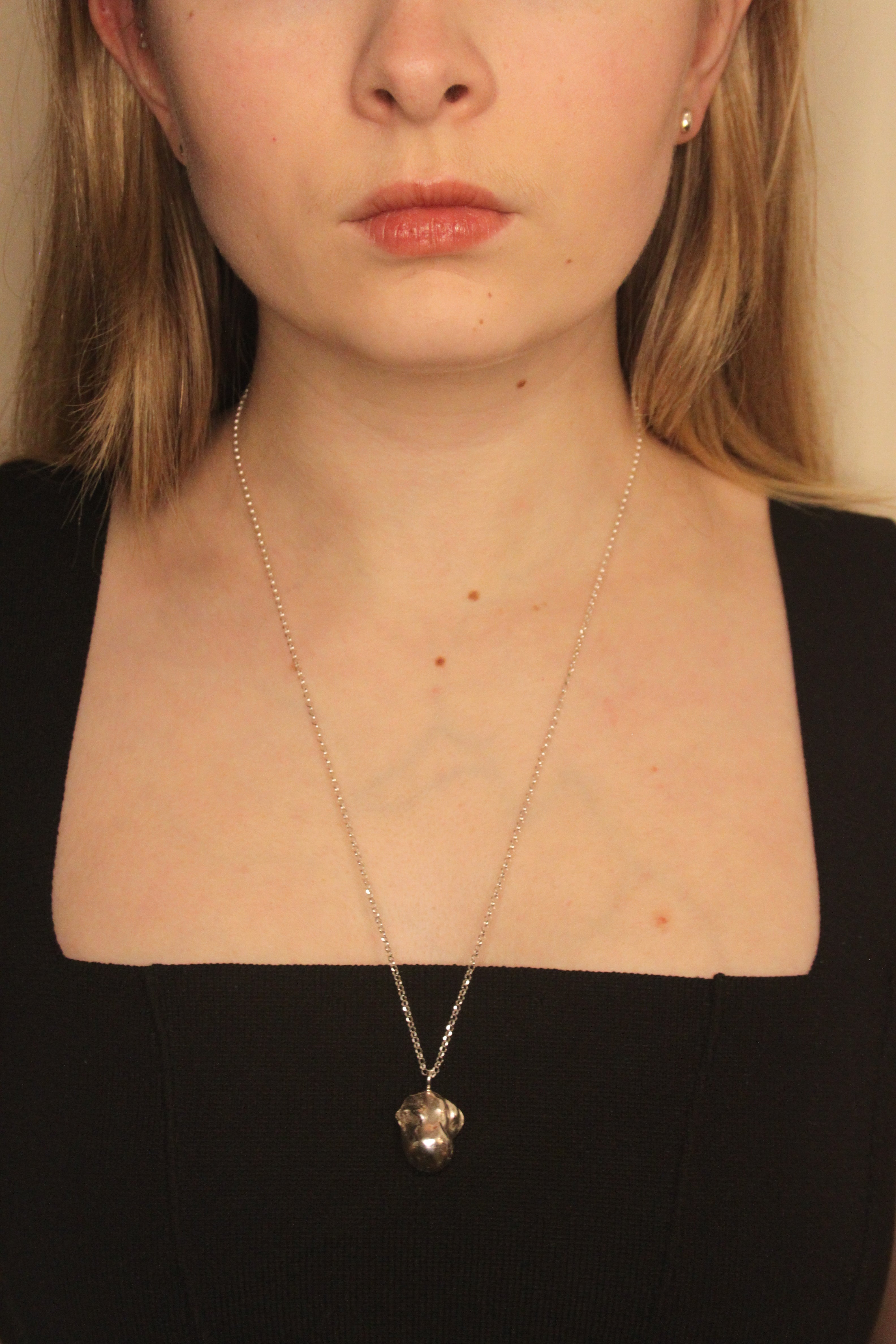 Silver Baroque Pearl Pendant (Design 3)