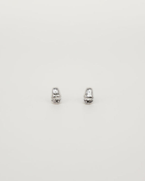 Silver Baroque Pearl Studs (Organic)